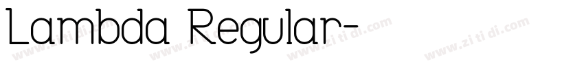 Lambda Regular字体转换
